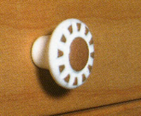 Terrakotta Ø 38mm - Knopf SIENA weiß