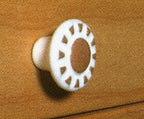 Terrakotta Ø 38mm - Knopf SIENA weiß