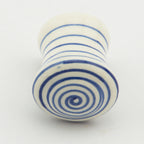 Porzellanknopf Ø 29mm blau weiß