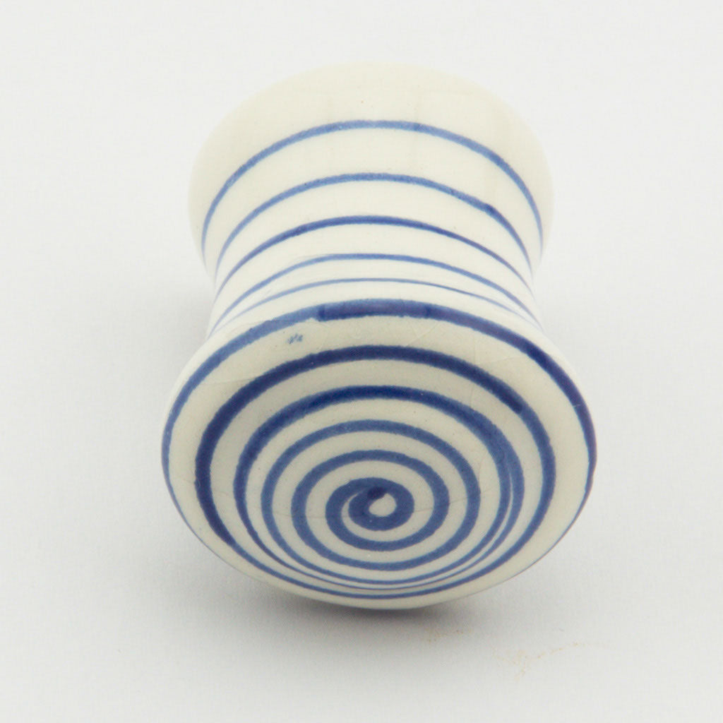 Porzellanknopf Ø 29mm blau weiß
