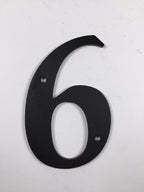 Hausnummer 6 Landhausstil schwarz matt