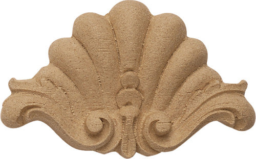 Holzapplikation muschelförmig