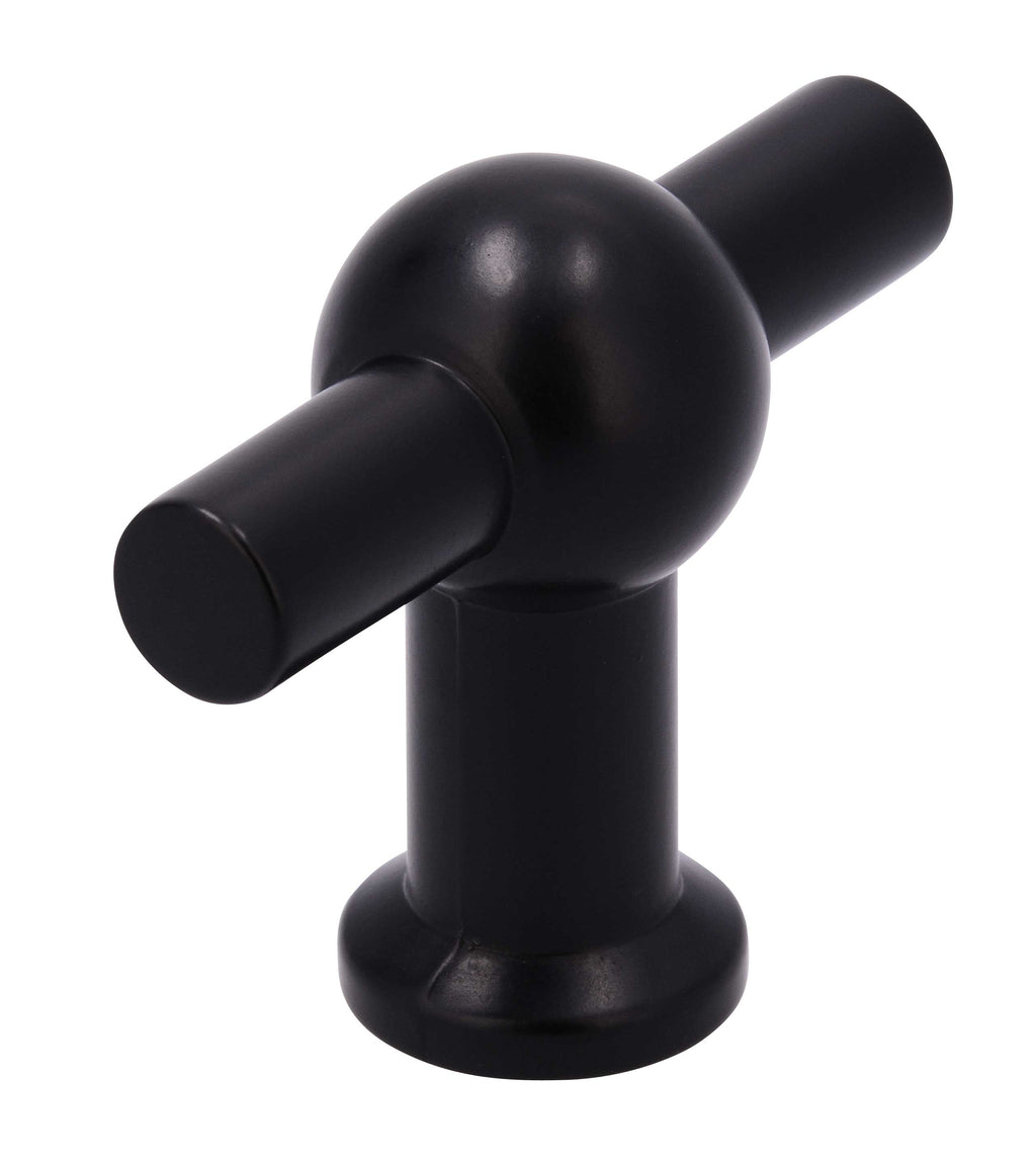 Möbelknopf in T-Form schwarz matt