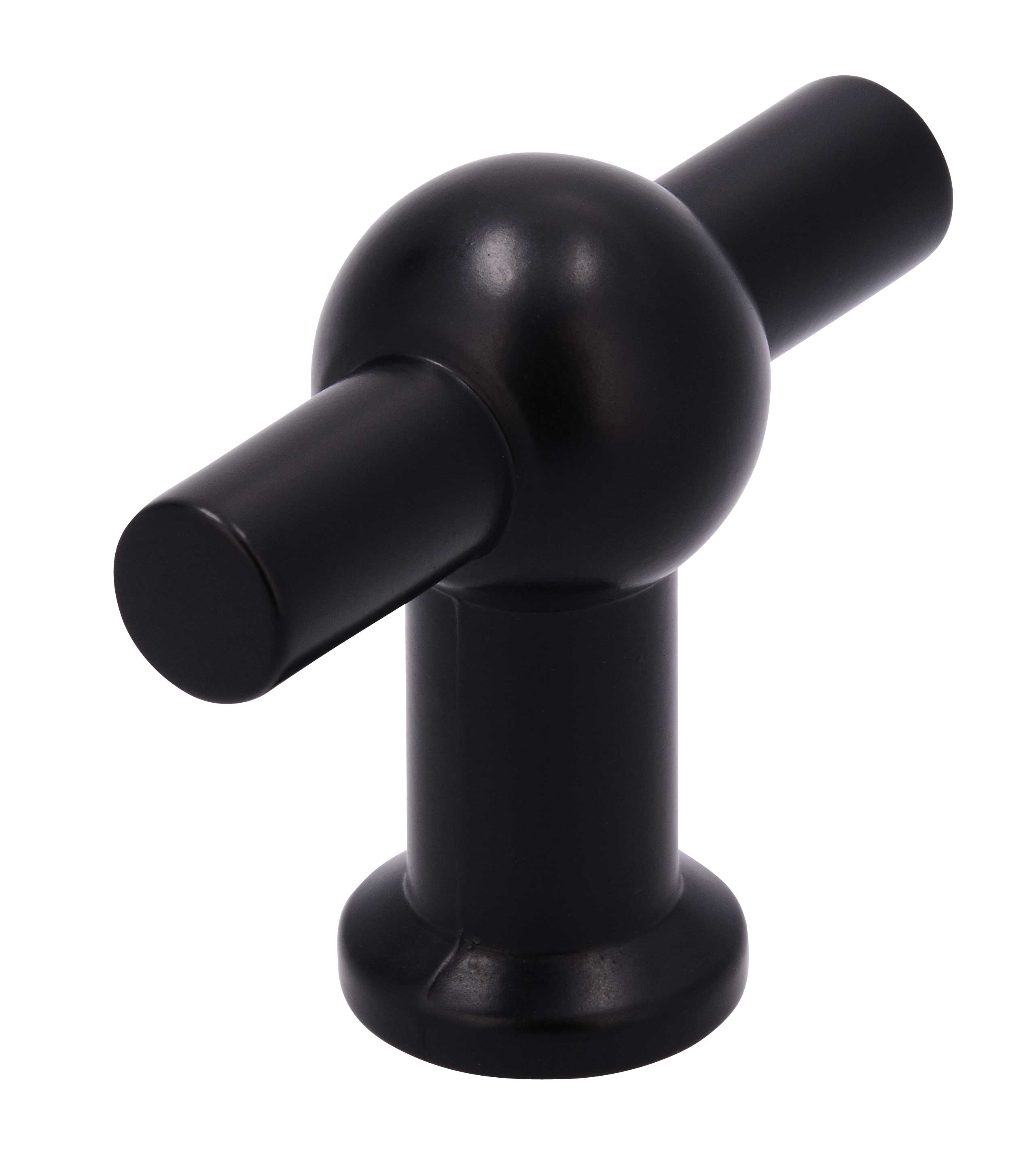 Möbelknopf in T-Form schwarz matt