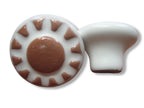 Terrakotta Ø 38mm - Knopf SIENA weiß