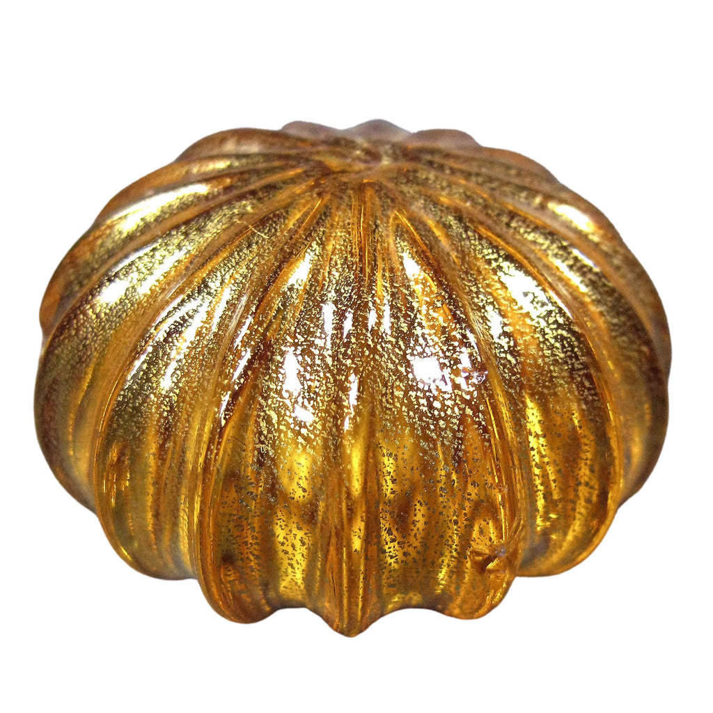 Glasknopf Ø 37mm mit Blattgold