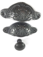 Potpourri Set 3teilig Muschelgriffe LIANE massiv