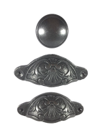 Potpourri Set 3teilig Muschelgriffe LIANE massiv