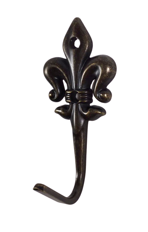 Haken Fleur-de-Lys altmessingfärbig brüniert