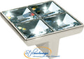 Möbelknopf Swarovski Crystal transparent 4 Steine