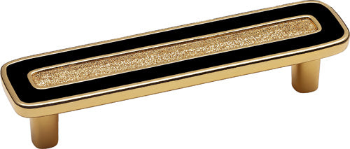 Möbelgriffe IMERIAL schwarz-golden 96 mm