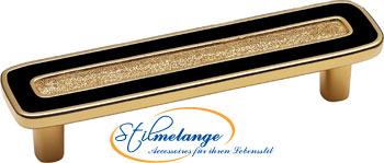 Möbelgriffe IMERIAL schwarz-golden 96 mm