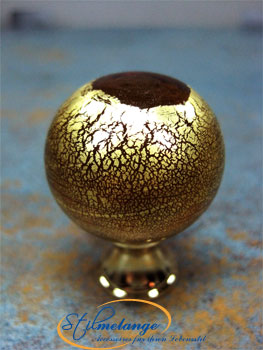 Glasknopf Ø 30mm Gold Topas