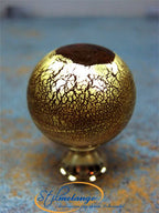 Glasknopf Ø 30mm Gold Topas