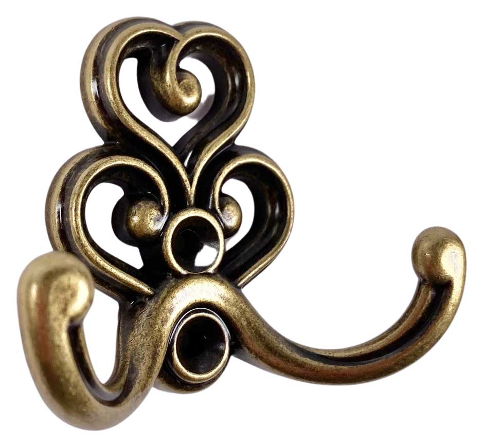Kleiderhaken Art Deco klein Messing Florence