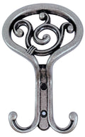 Kleiderhaken Art Déco altsilber