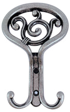Kleiderhaken Art Déco altsilber