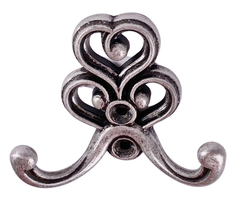Kleiderhaken Art Deco klein altsilber