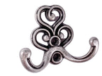 Kleiderhaken Art Deco klein altsilber