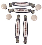 Potpourri Griff und Knopf Floriana Set 8-teilig in Avorio