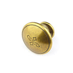 Messingknopf Ø 30mm Valenzia Gold mit Gravur