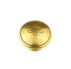 Messingknopf Ø 30mm Valenzia Gold mit Gravur