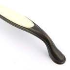 Extra Großer Vintage Küchengriff 160mm Porzellan FORTE creme Country Bronze