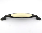 Extra Großer Vintage Küchengriff 160mm Porzellan FORTE creme Country Bronze