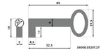 Schlüssel Eisen rostig 89 mm