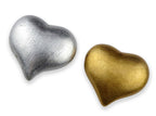 Keramikknopf Ø 45mm Herz silber