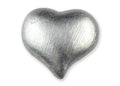 Keramikknopf Ø 45mm Herz silber