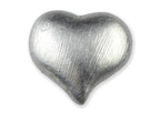 Keramikknopf Ø 45mm Herz silber