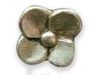 Keramikknopf Ø 75mm Blüte Blattgold groß