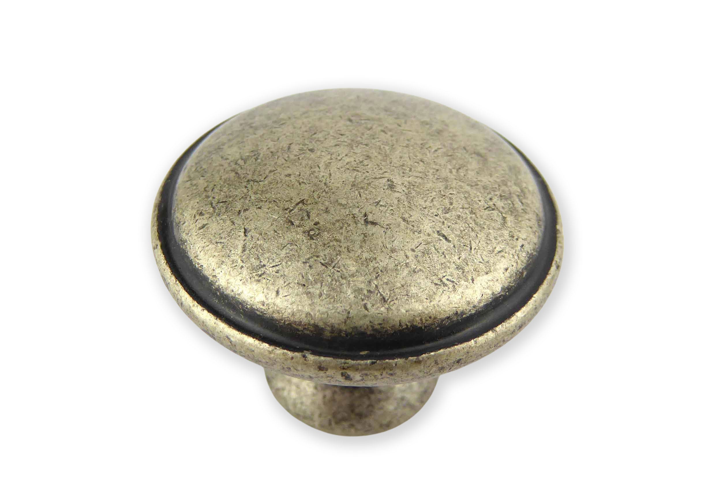 Knopf Ø 30mm Landhausstil altsilbern
