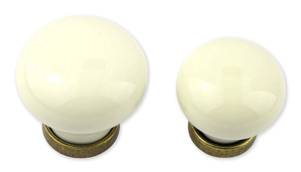 Porzellanknopf creme groß Ø 30 mm