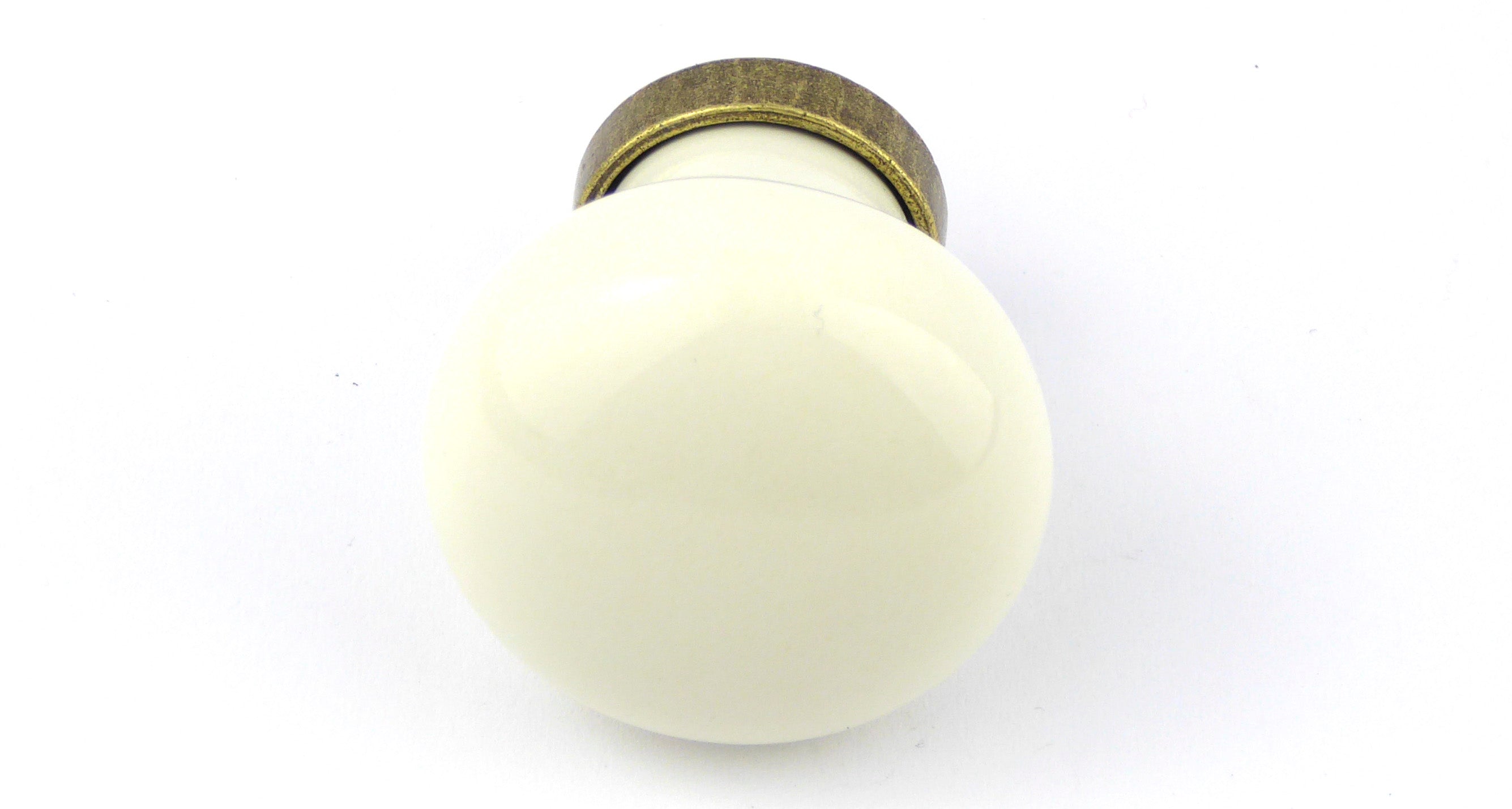 Porzellanknopf creme groß Ø 30 mm