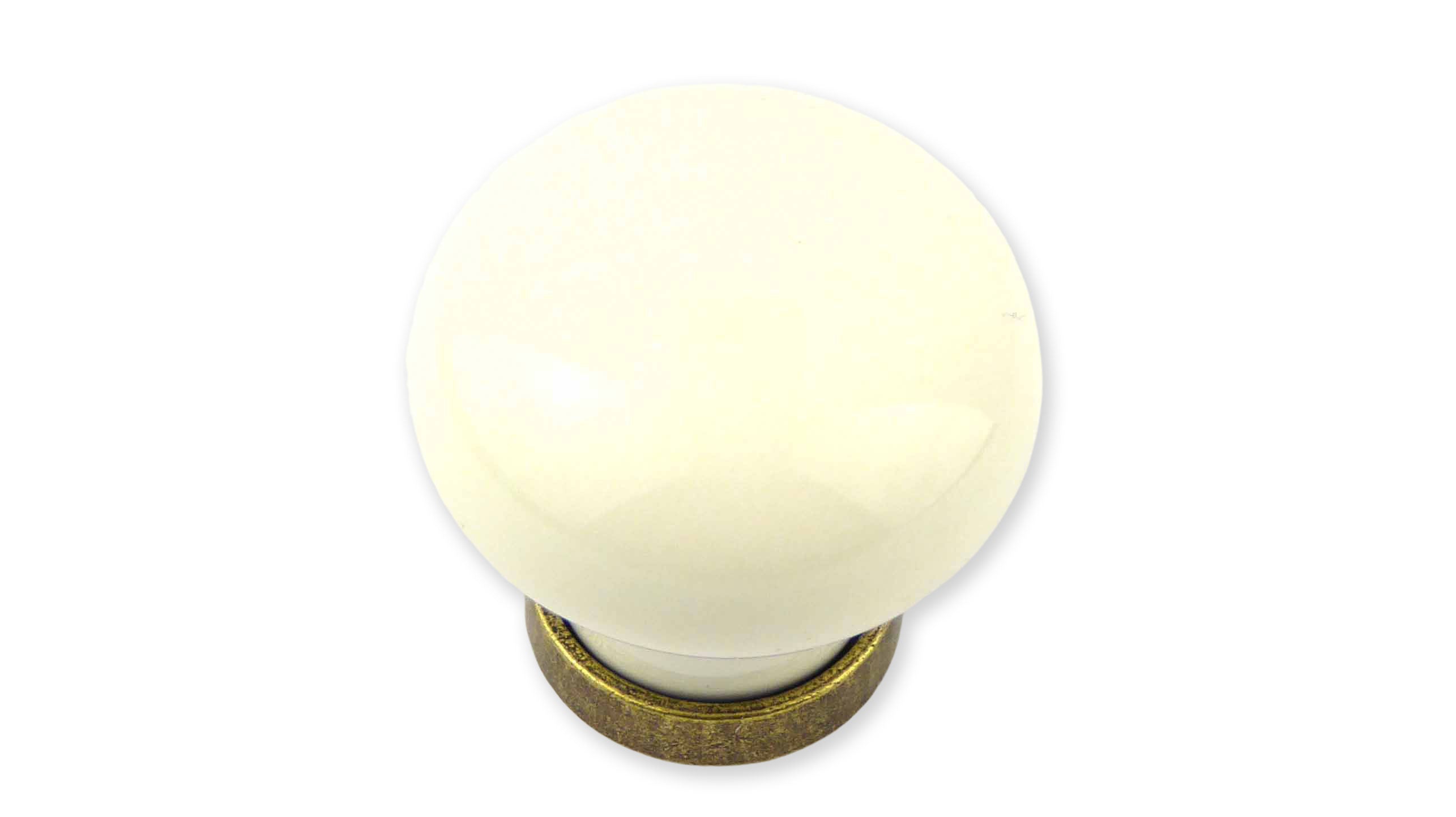 Porzellanknopf creme groß Ø 30 mm