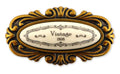Möbelknauf SANTI mit Porzellan-Inlay Vintage golden