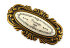 Möbelknauf SANTI mit Porzellan-Inlay Vintage golden