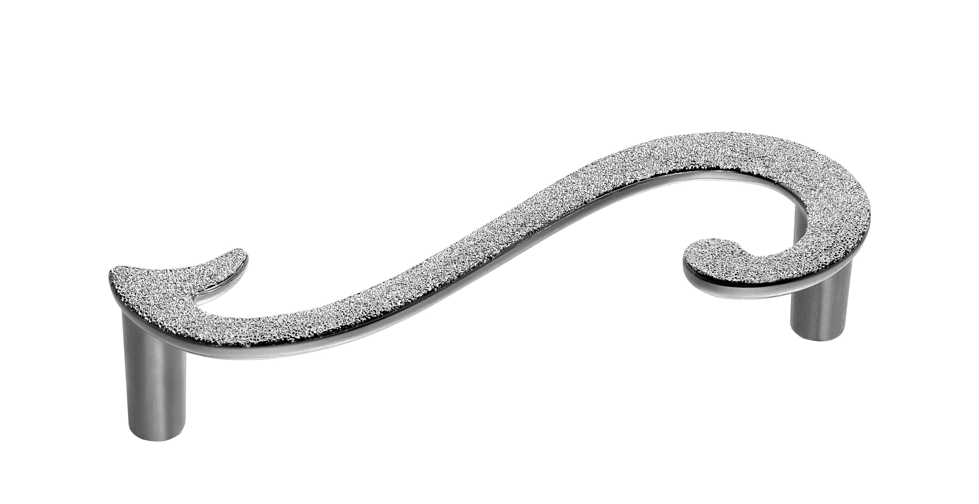 Möbelgriffe MOONLIGHT Silver links 96 mm
