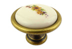 Landhausstil Ø 34mm Porzellanknopf PARADISE mit Rand Florence