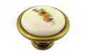Landhausstil Ø 34mm Porzellanknopf PARADISE mit Rand Florence