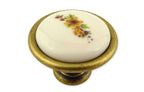 Landhausstil Ø 34mm Porzellanknopf PARADISE mit Rand Florence