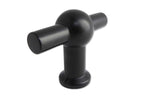 Möbelknopf in T-Form schwarz matt