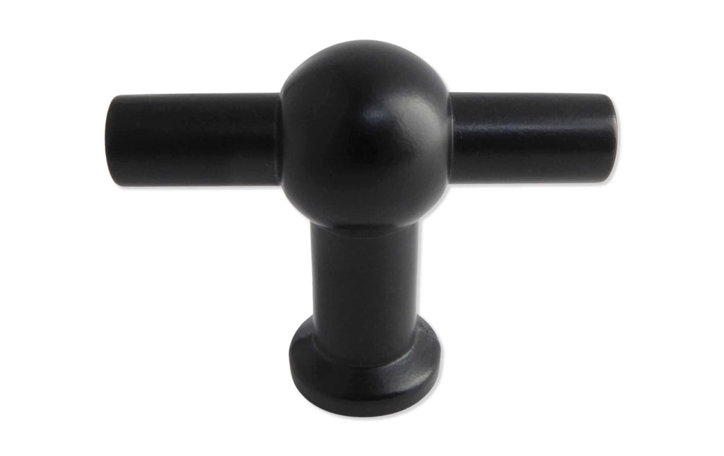 Möbelknopf in T-Form schwarz matt