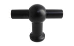 Möbelknopf in T-Form schwarz matt