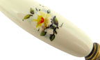 Landhausstil Küchengriff Porzellan AMBRA groß HIBISCUS creme