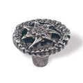 Knopf Ø 36mm EDELWEISS altsilberfärbig