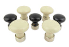 Potpourri Porzellanknopf Elfenbein/Schwarz Set 7-teilig