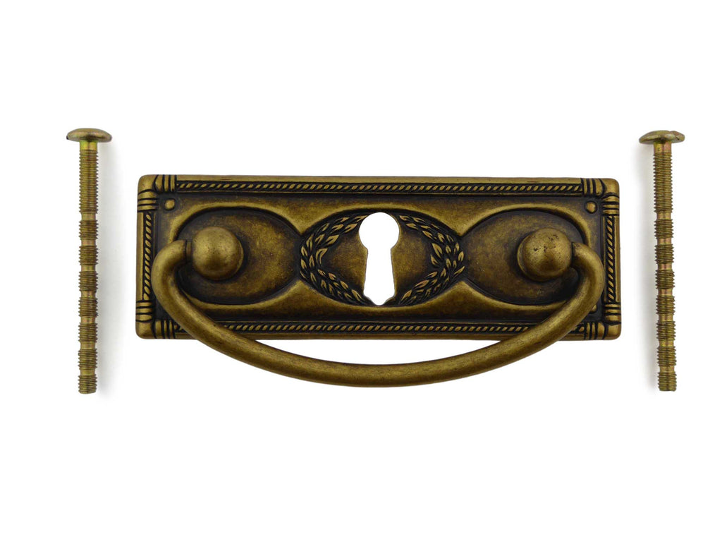 Hängegriff Jugendstil mit Schlüsselloch Messing Florence